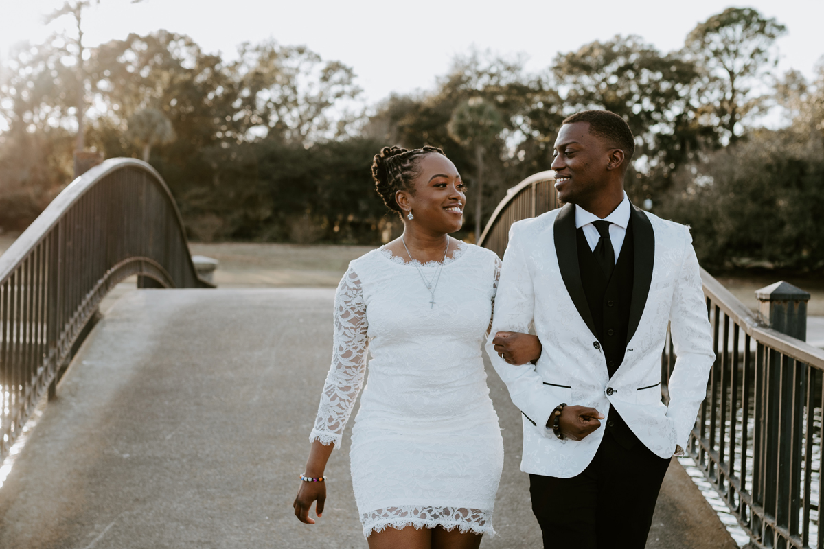 Hampton Park Winter Engagement Session in Downtown Charleston