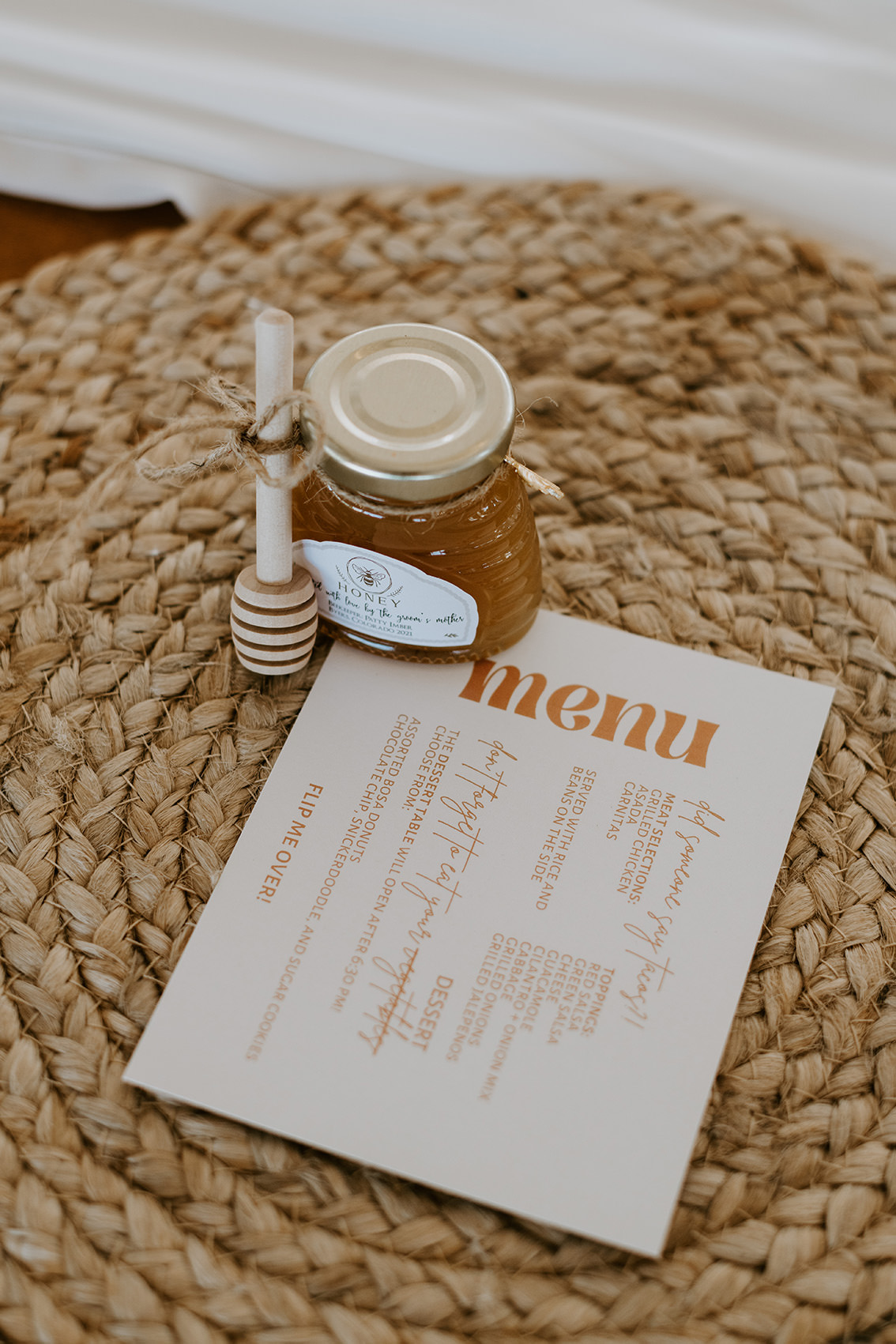 Bohemian Wedding Sedona Arizona Honey Jar Guest Favors